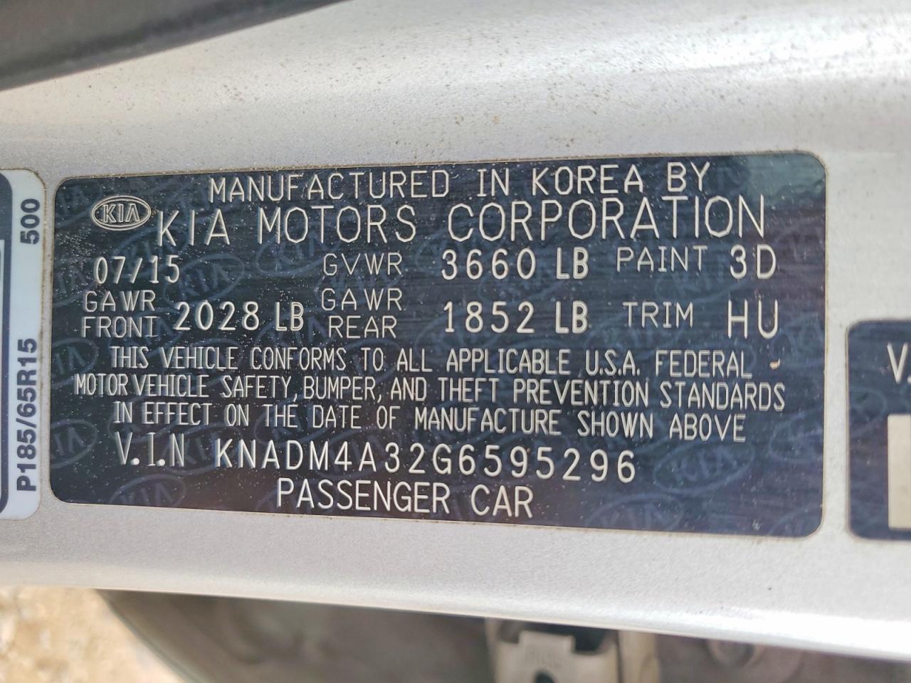 2016 KIA RIO