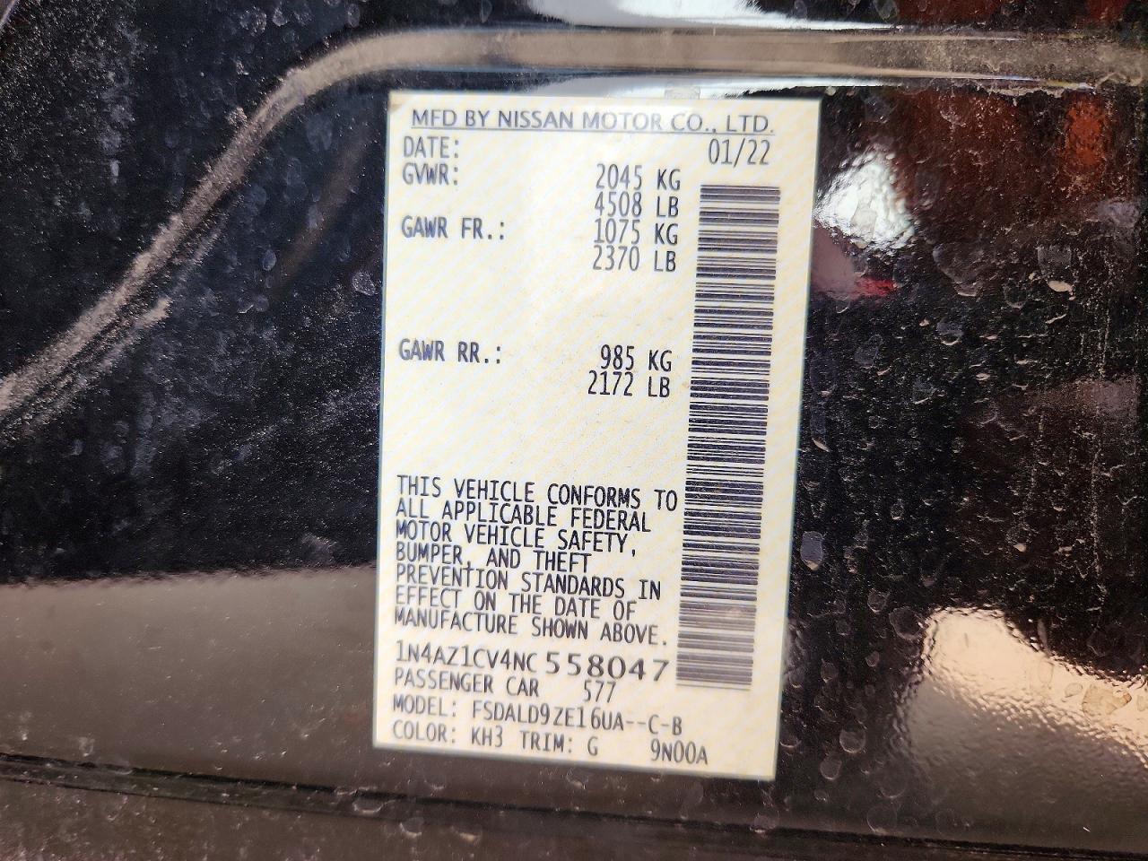 2022 NISSAN LEAF
