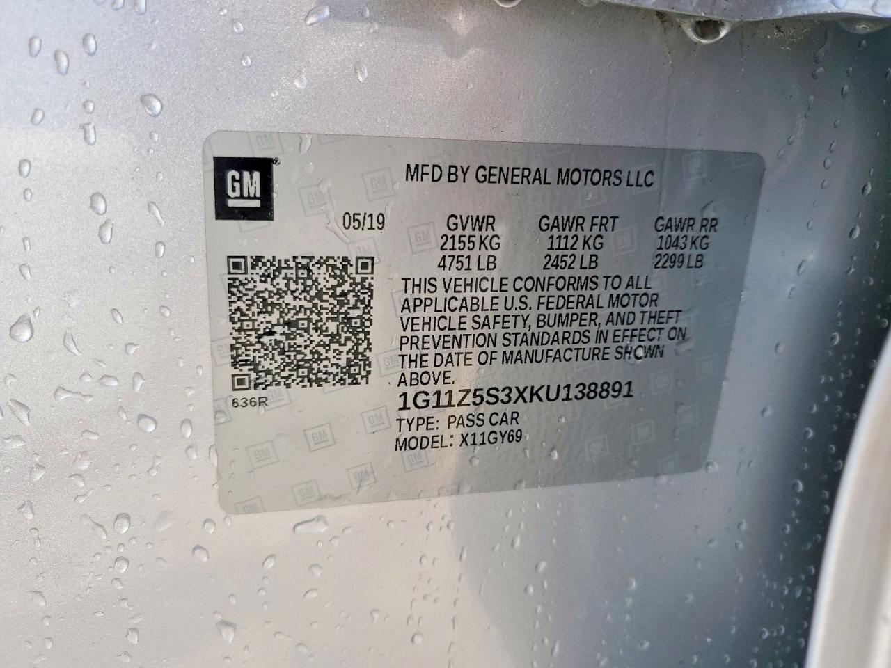 2019 CHEVROLET IMPALA