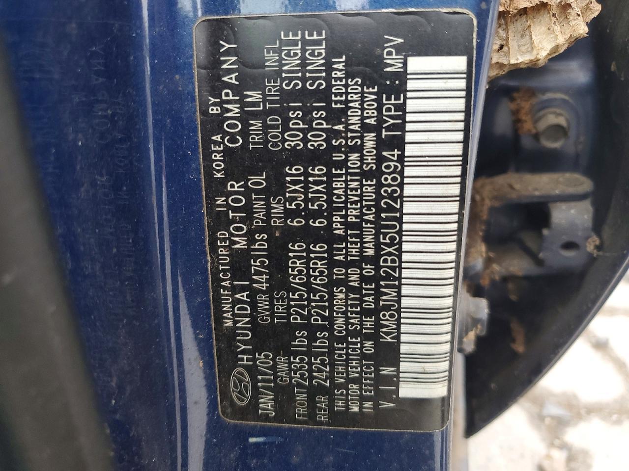 2005 HYUNDAI TUCSON