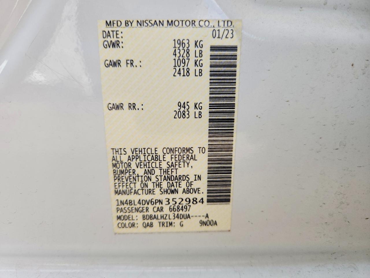 2023 NISSAN ALTIMA