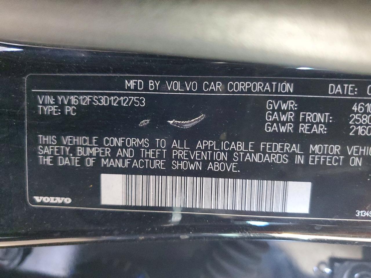 2013 VOLVO S60