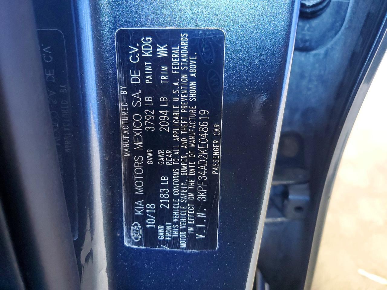 2019 KIA FORTE