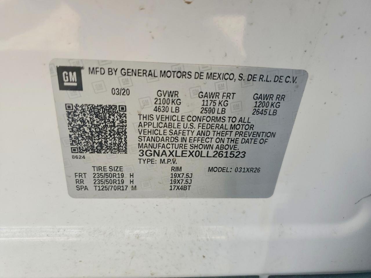 2020 CHEVROLET EQUINOX