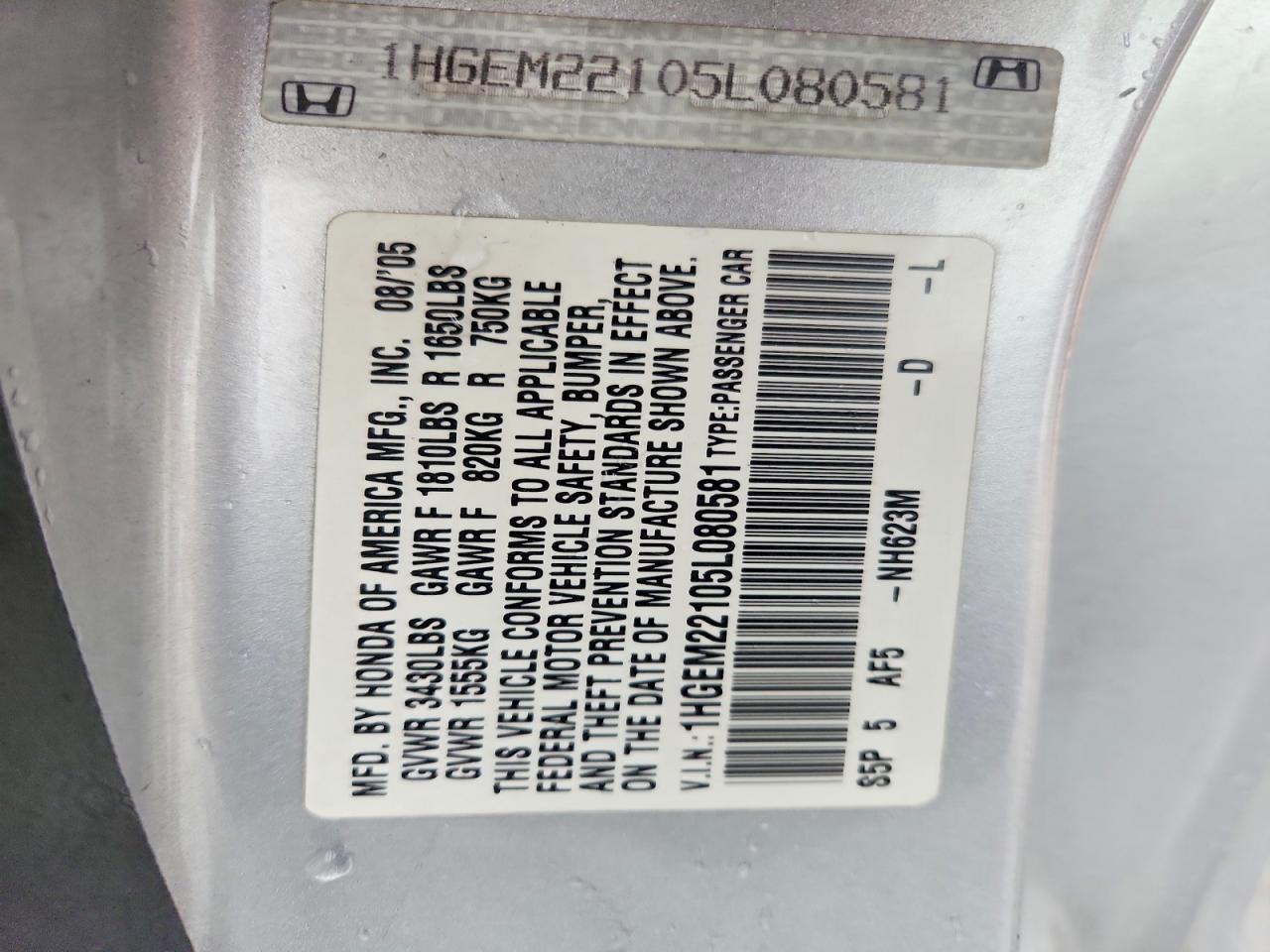 2005 HONDA CIVIC