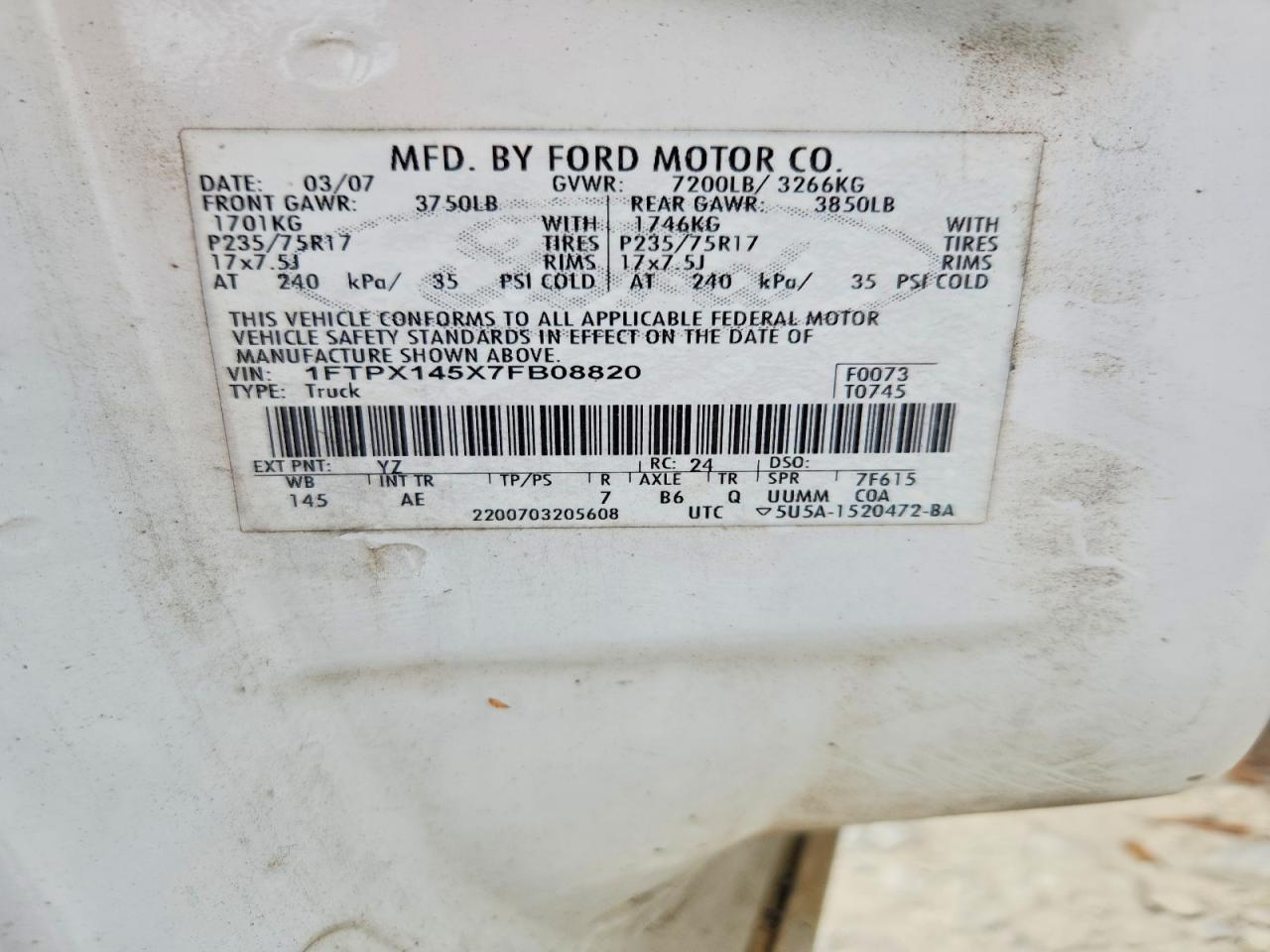 2007 FORD F-150 Lightning