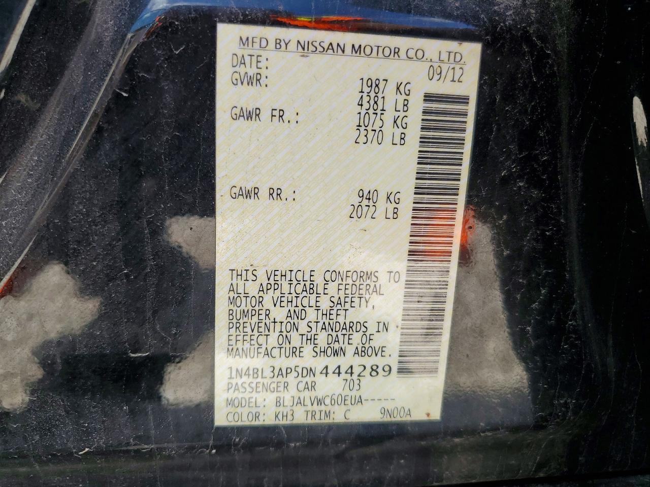 2013 NISSAN ALTIMA