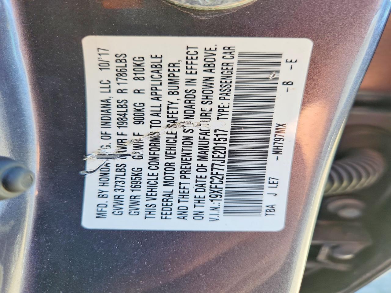 2018 HONDA CIVIC