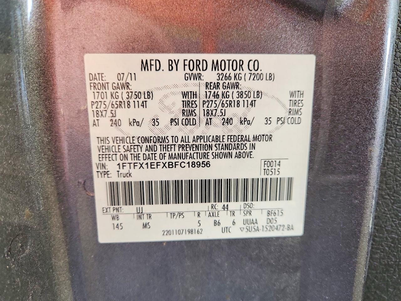 2011 FORD F-150