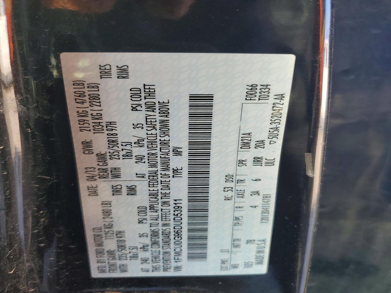 2013 FORD ESCAPE