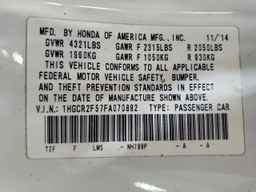 2015 HONDA ACCORD