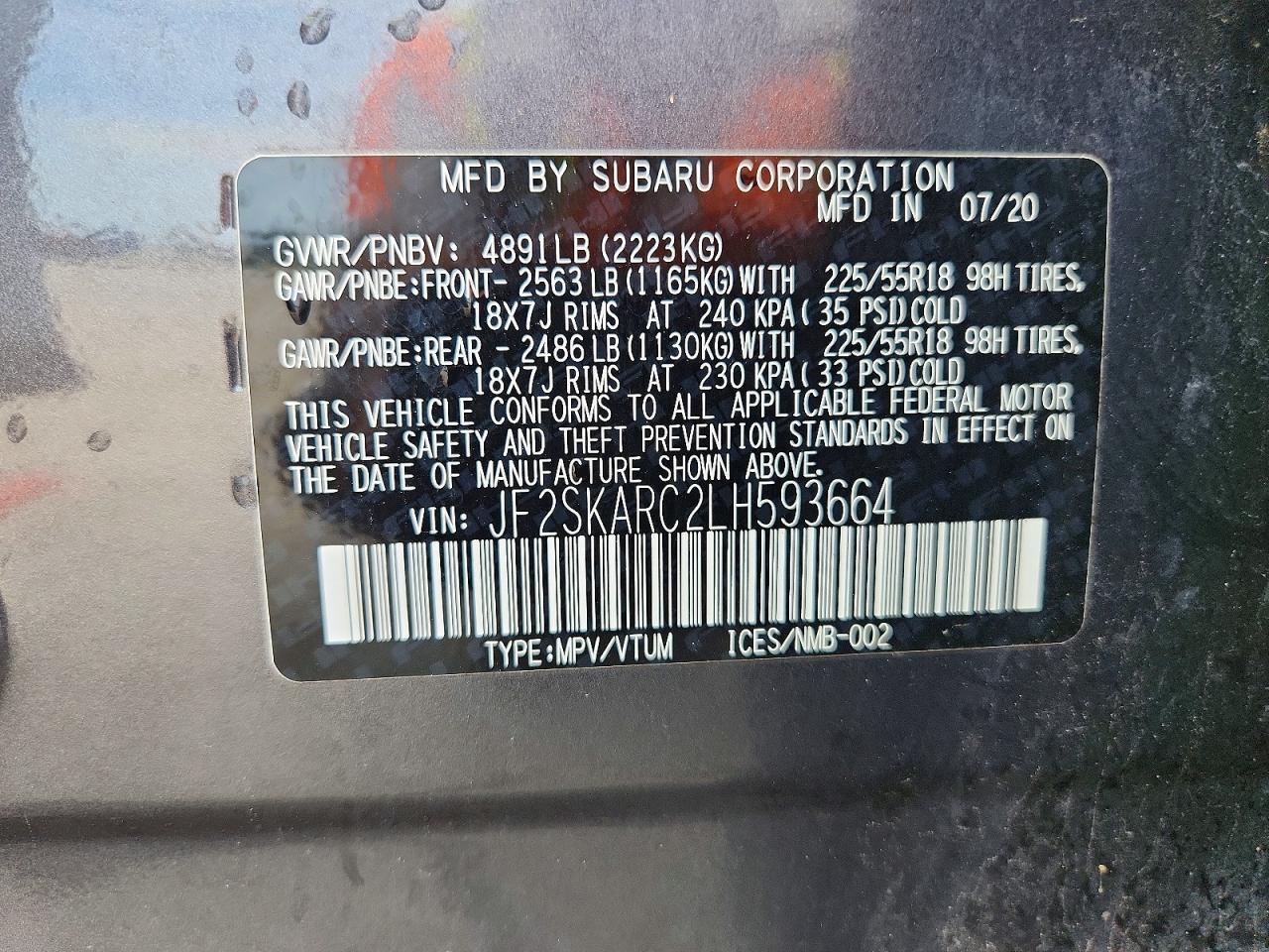 2020 SUBARU FORESTER