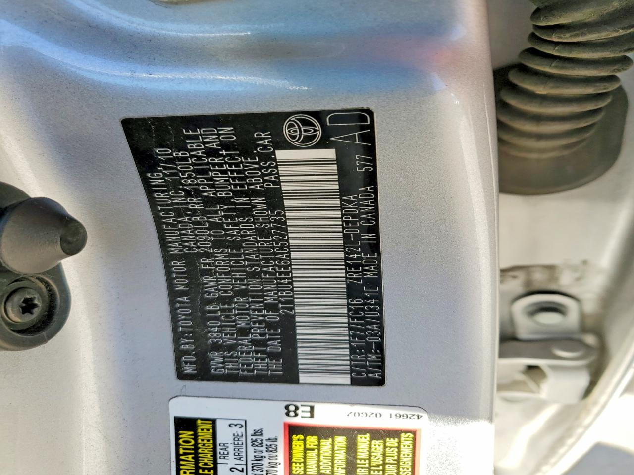 2010 TOYOTA COROLLA