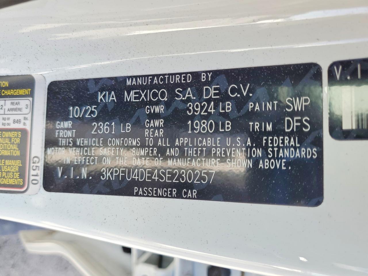 2025 KIA K4