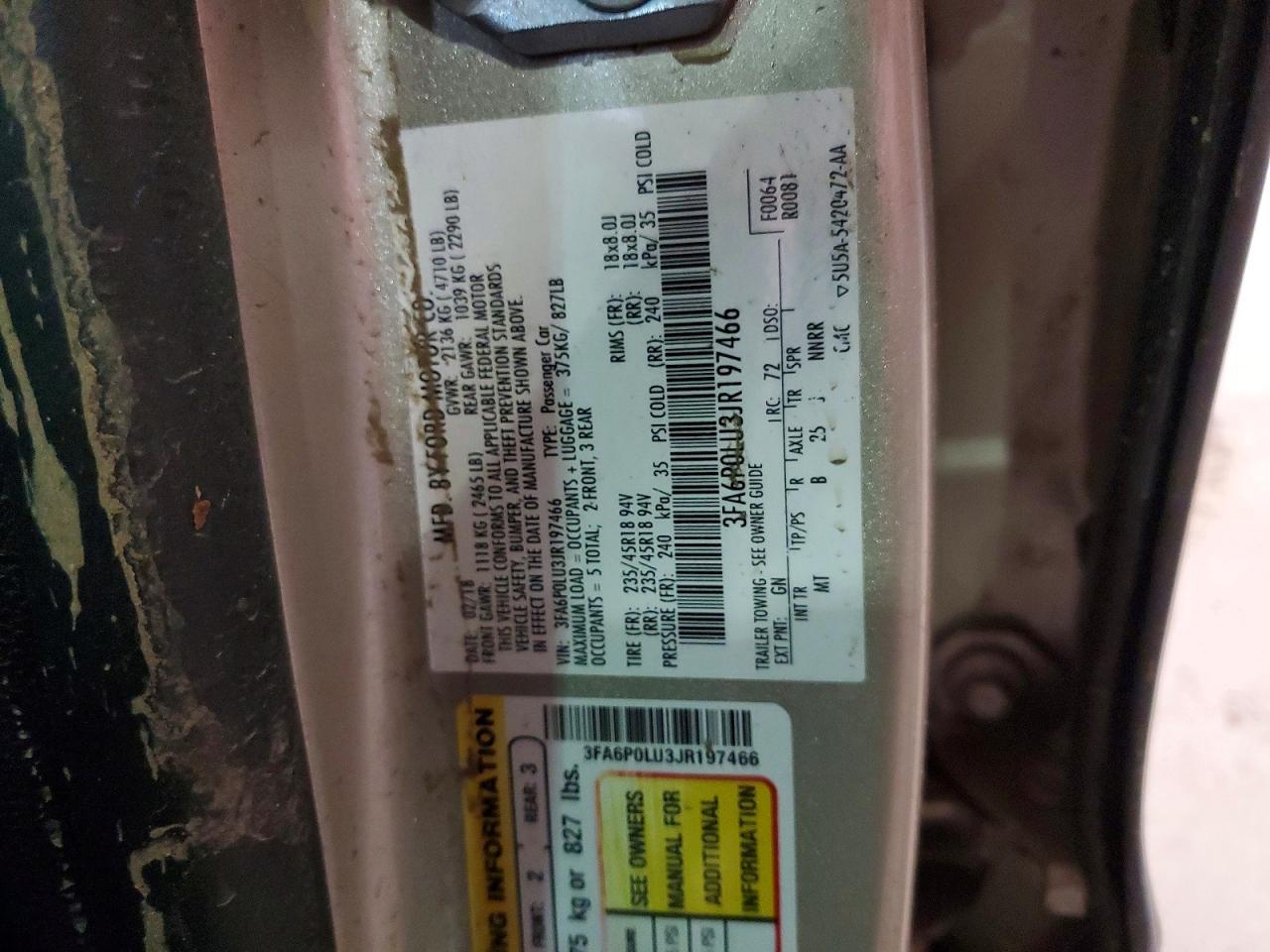 2018 FORD FUSION