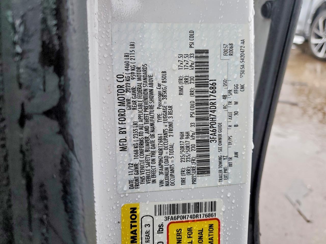 2013 FORD FUSION