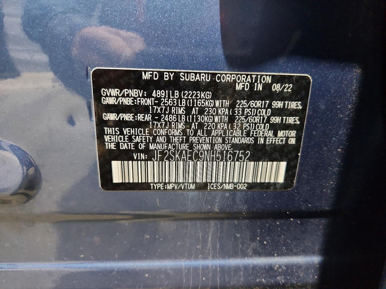 2022 SUBARU FORESTER