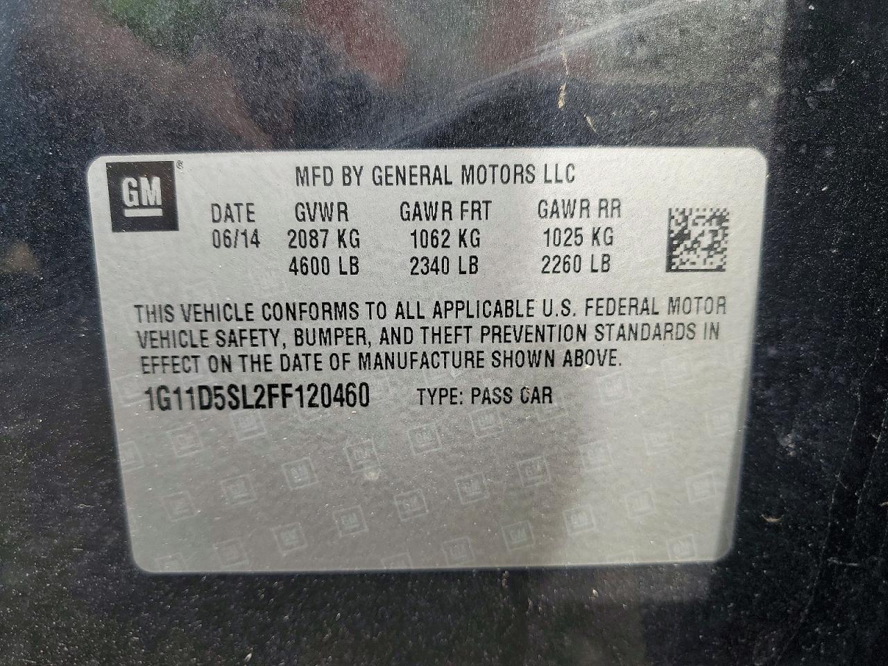 2015 CHEVROLET MALIBU