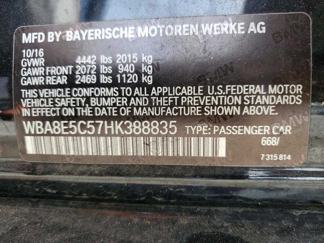 2017 BMW 3 SERIES