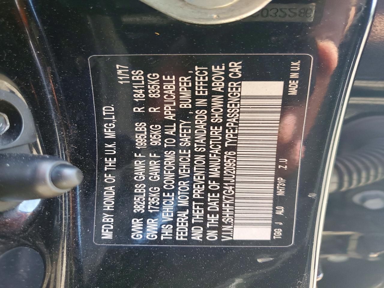2018 HONDA CIVIC