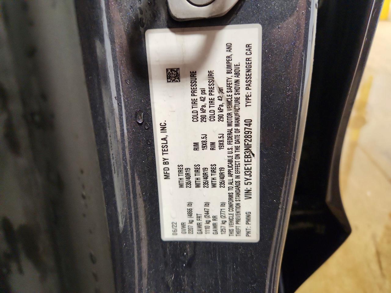 2022 TESLA MODEL 3