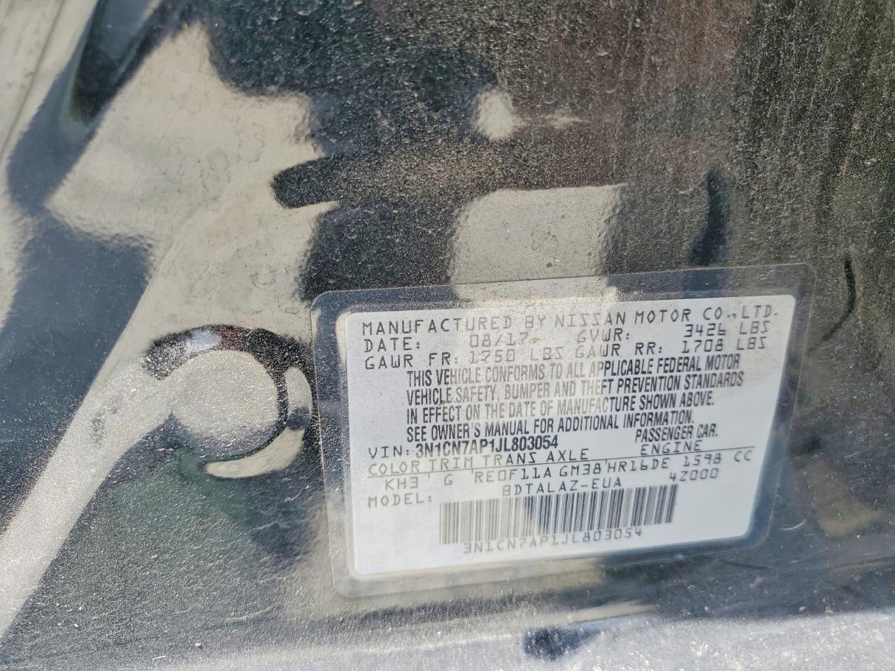 2018 NISSAN VERSA