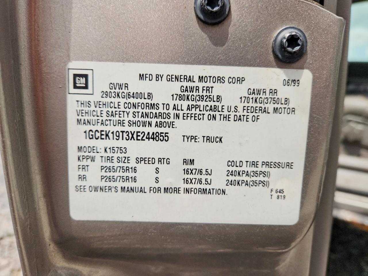 1999 CHEVROLET Silverado