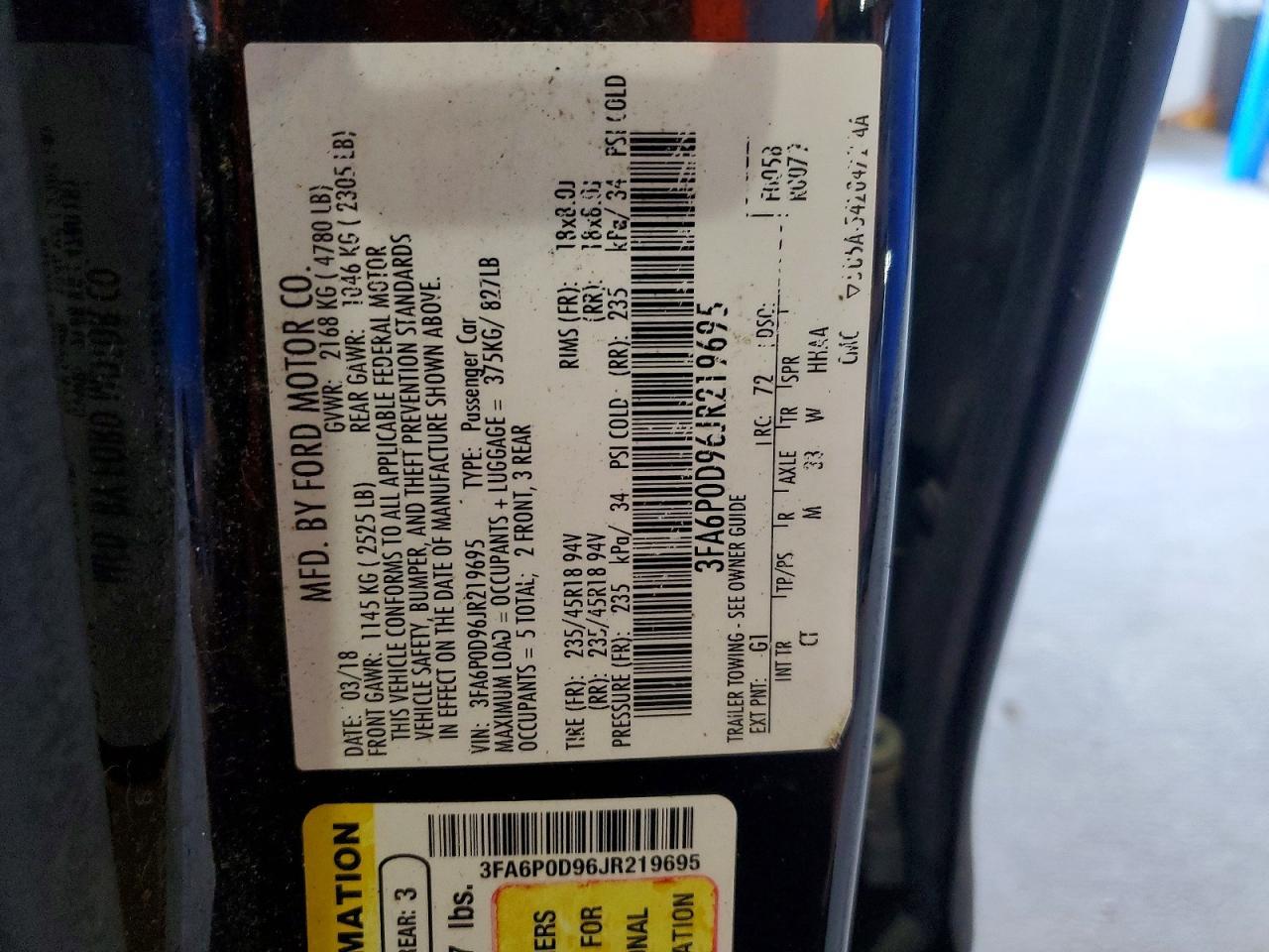 2018 FORD FUSION