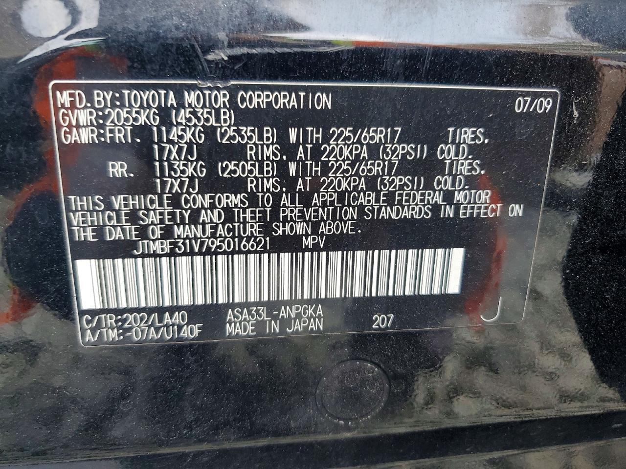 2009 TOYOTA RAV4