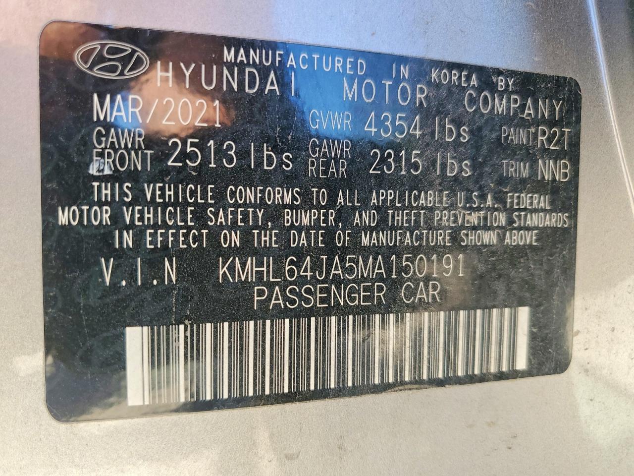 2021 HYUNDAI SONATA