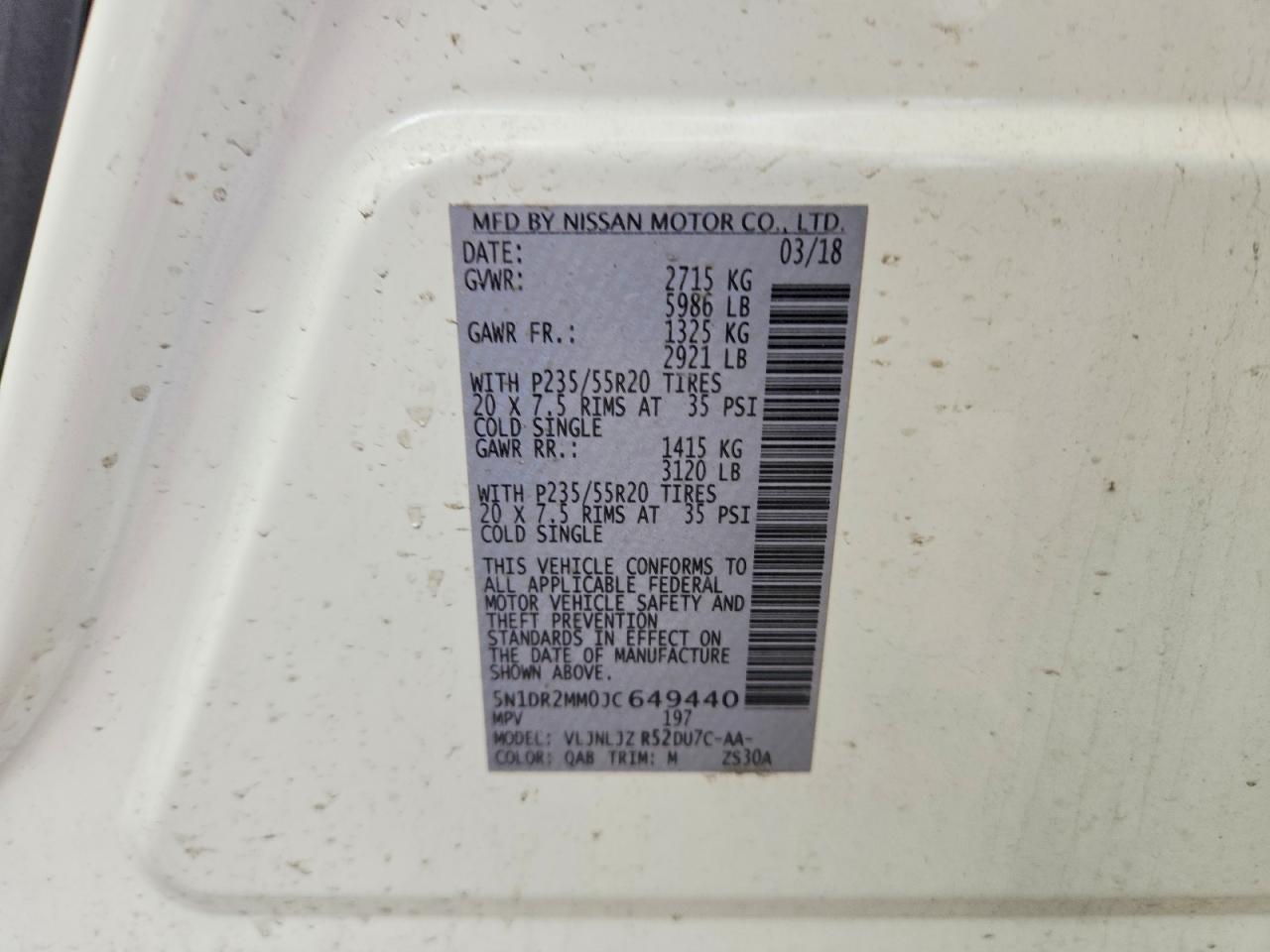 2018 NISSAN PATHFINDER