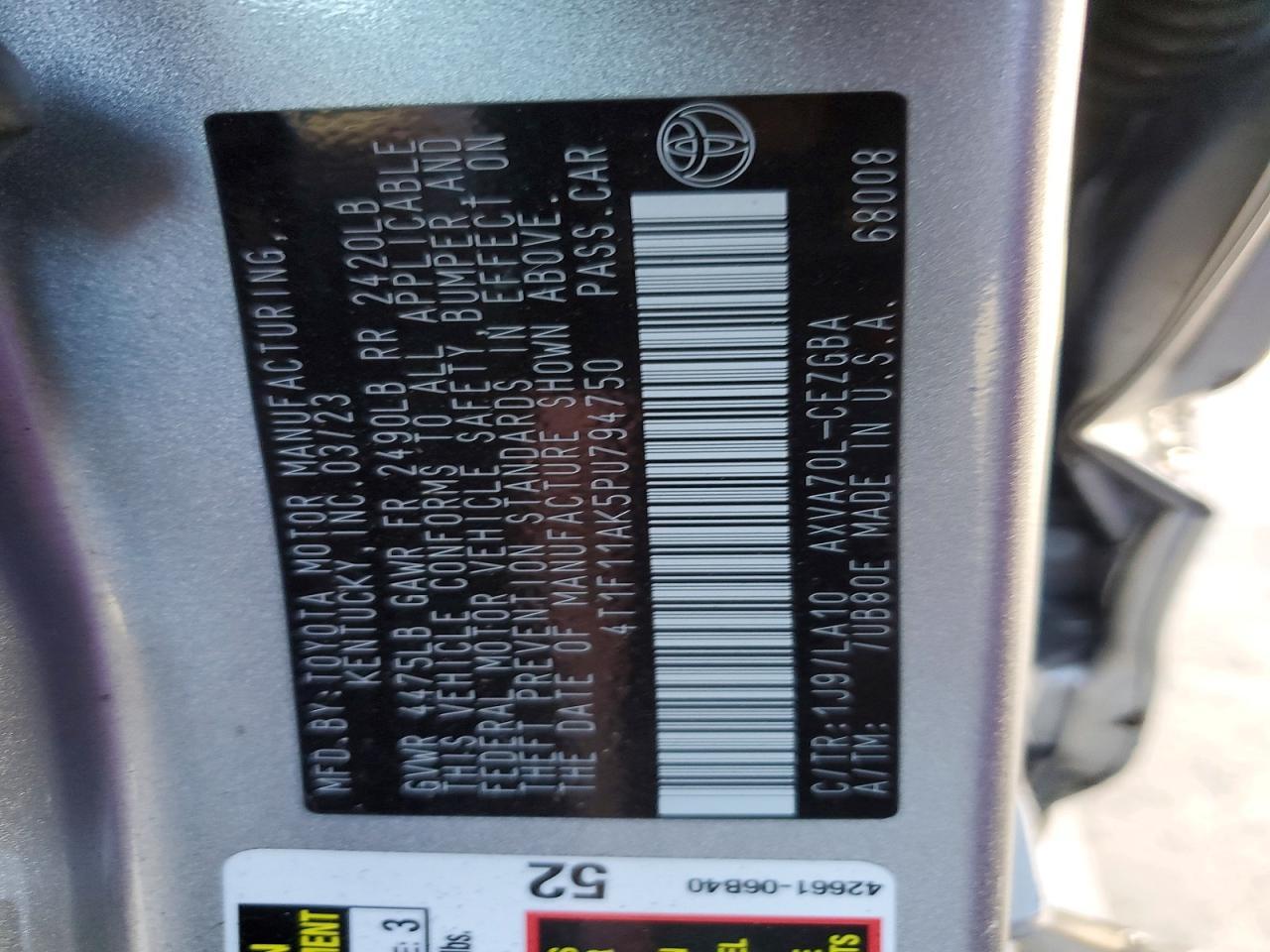 2023 TOYOTA CAMRY