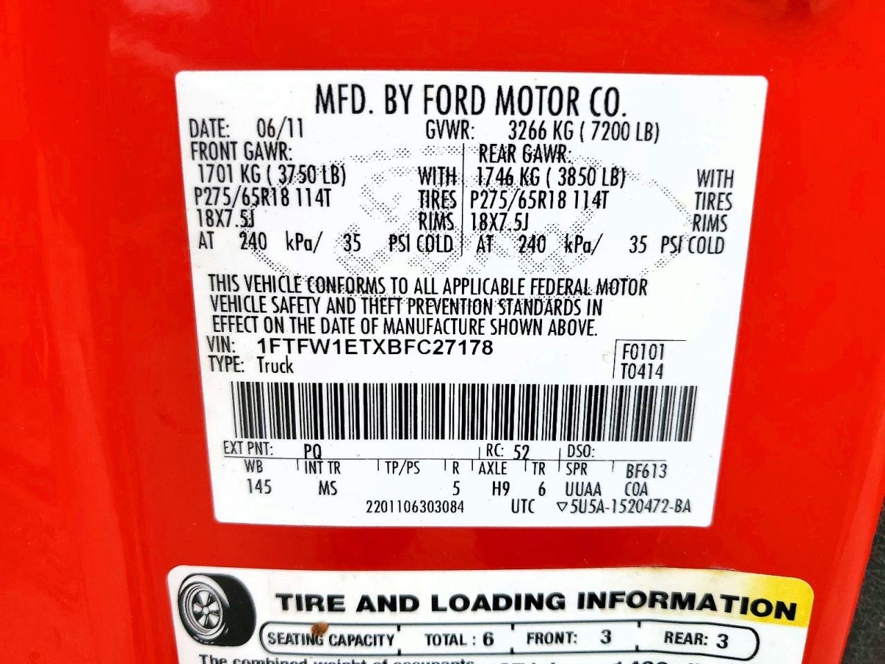 2011 FORD F-150 Lightning