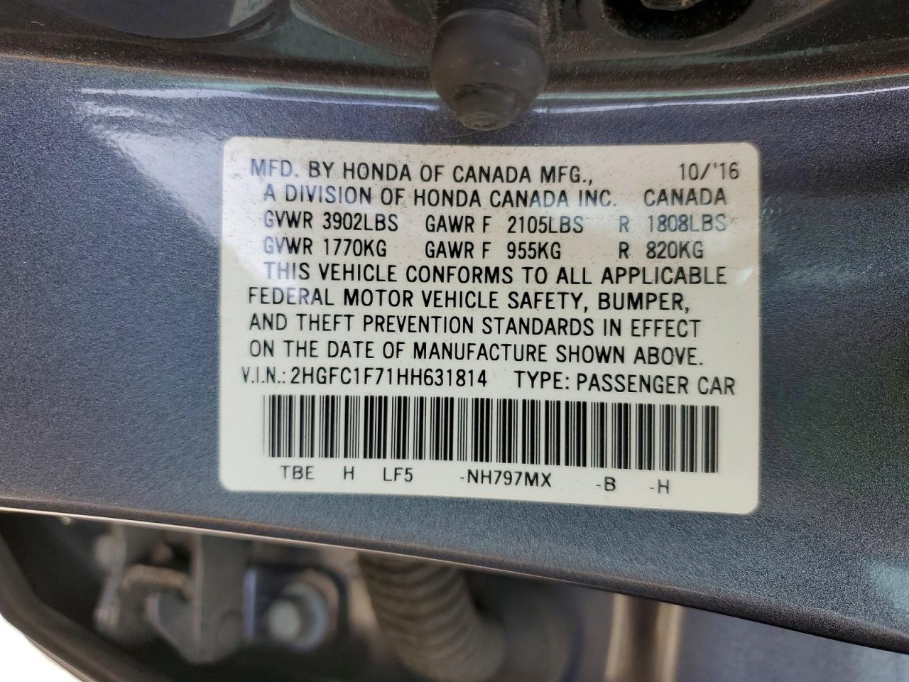 2017 HONDA CIVIC