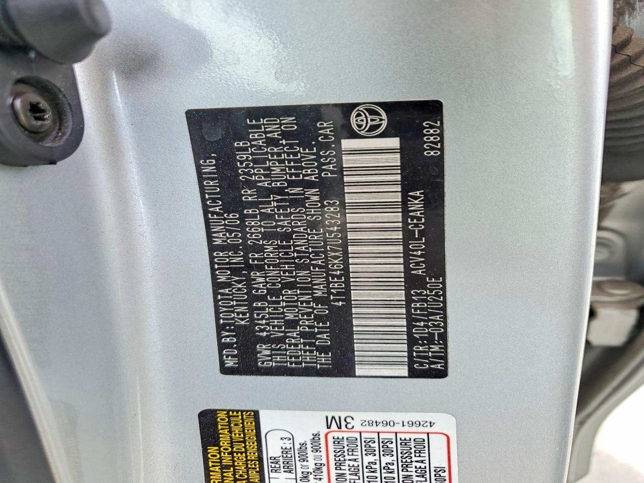 2007 TOYOTA CAMRY