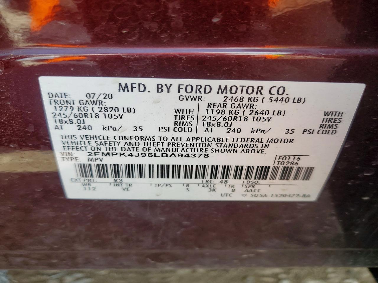 2020 FORD EDGE