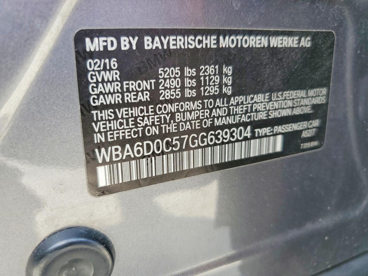 2016 BMW 6 Series