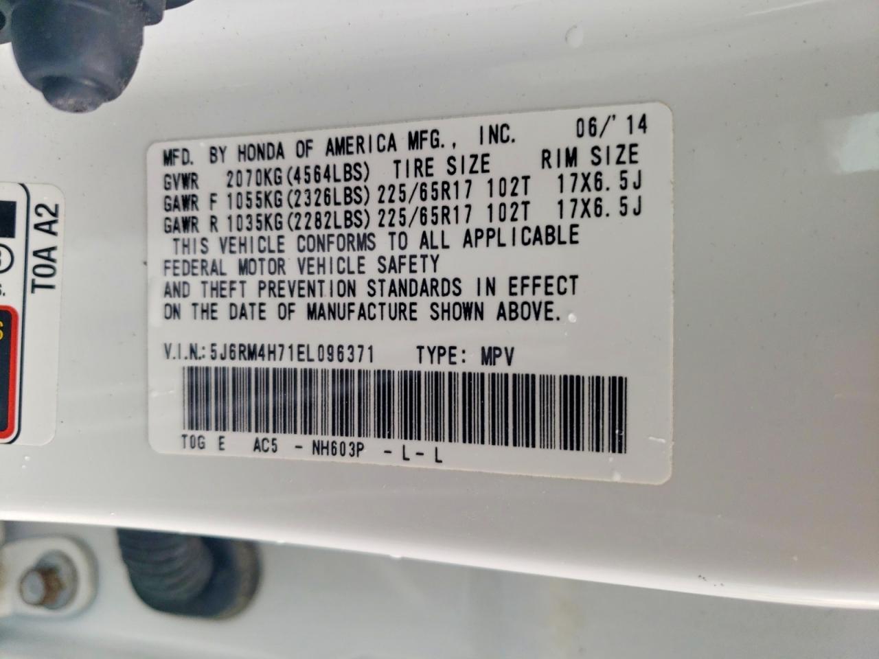 2014 HONDA CR-V