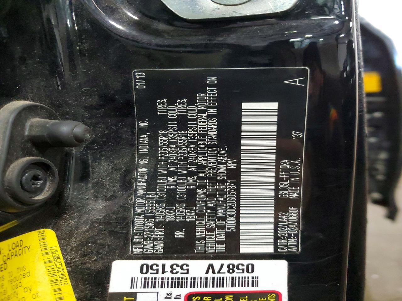 2013 TOYOTA SIENNA