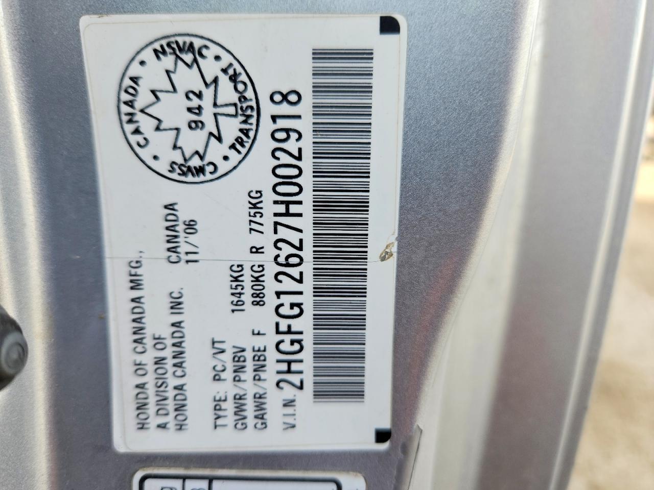 2007 HONDA CIVIC