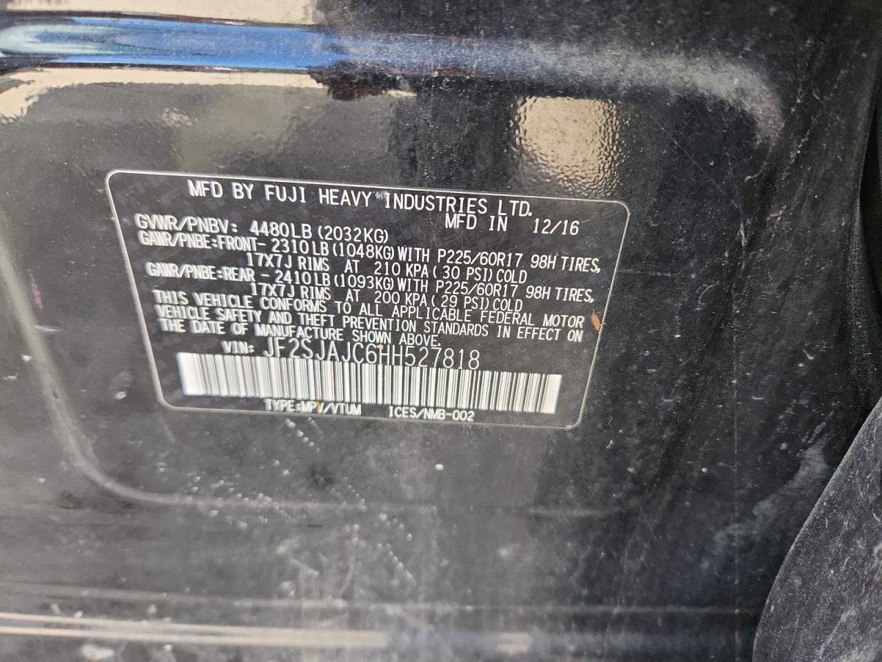 2017 SUBARU FORESTER