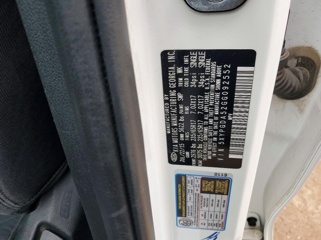 2016 KIA SORENTO