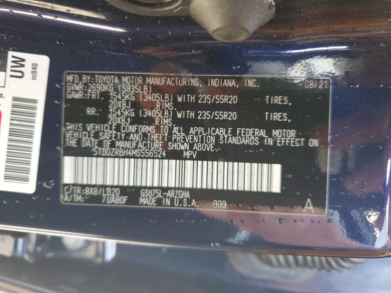 2021 TOYOTA HIGHLANDER