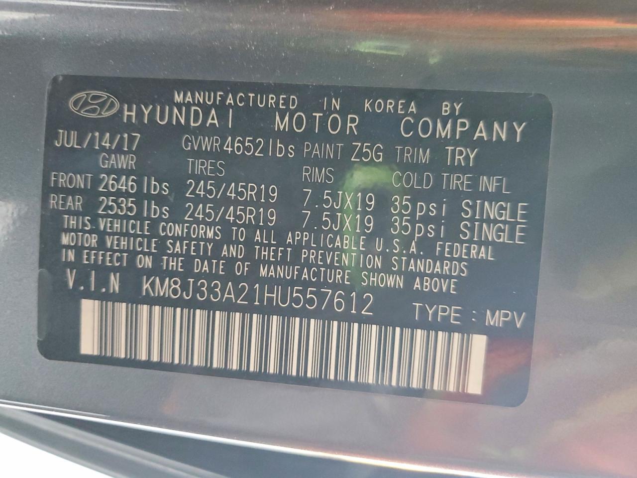 2017 HYUNDAI TUCSON