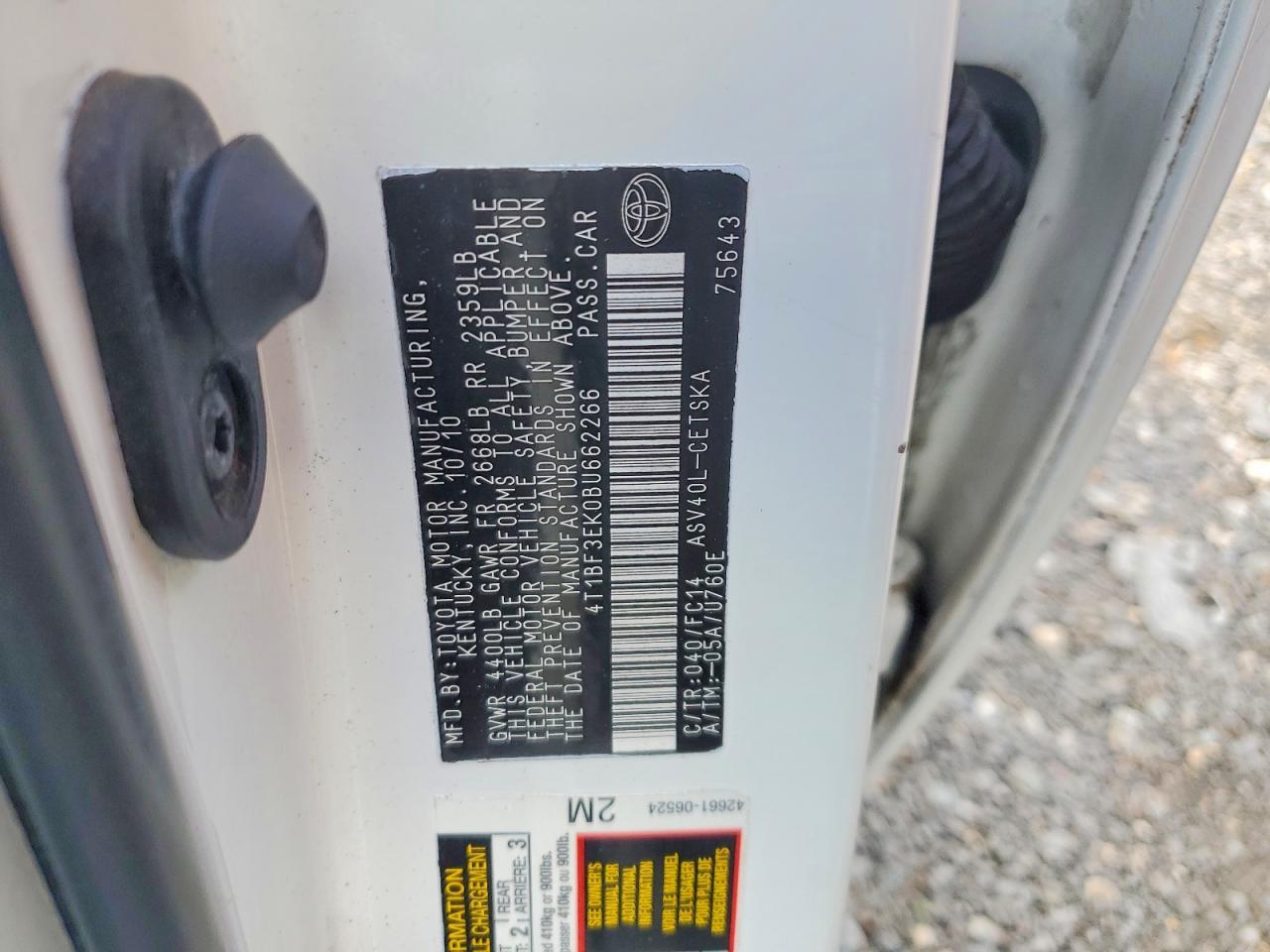 2011 TOYOTA CAMRY