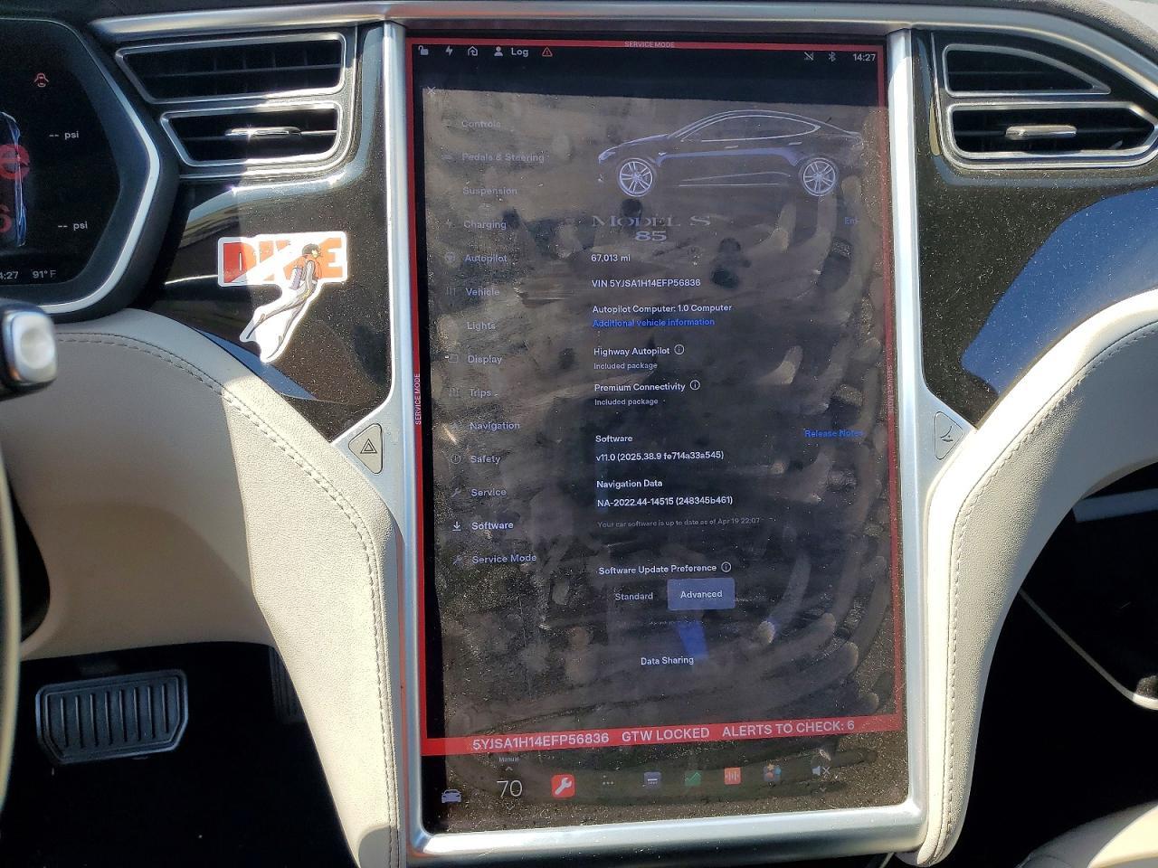 2014 TESLA MODEL S