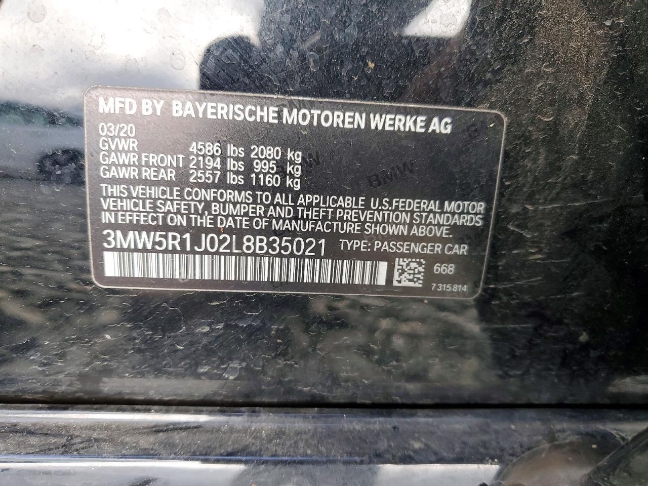 2020 BMW 3 SERIES