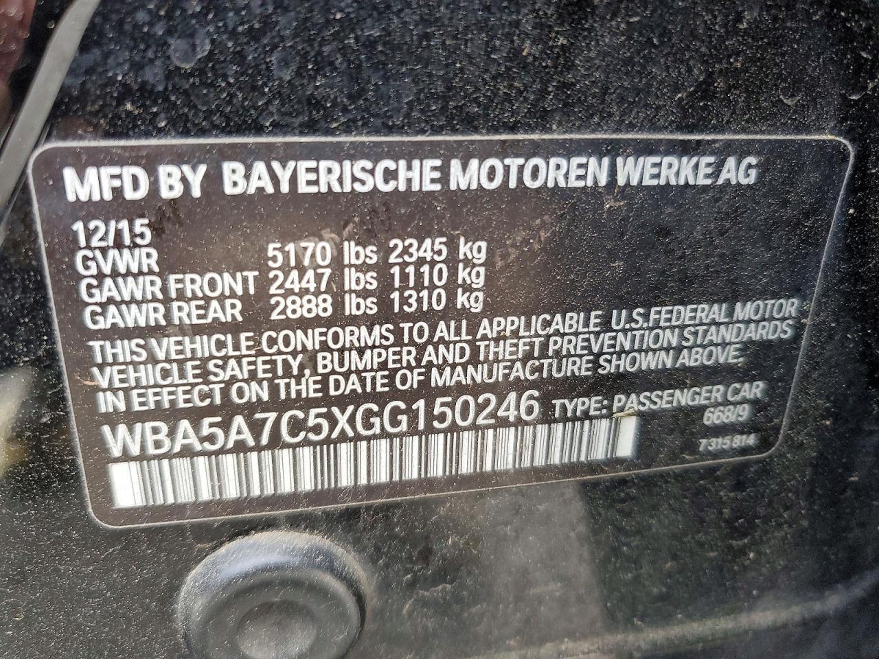 2016 BMW 5 series
