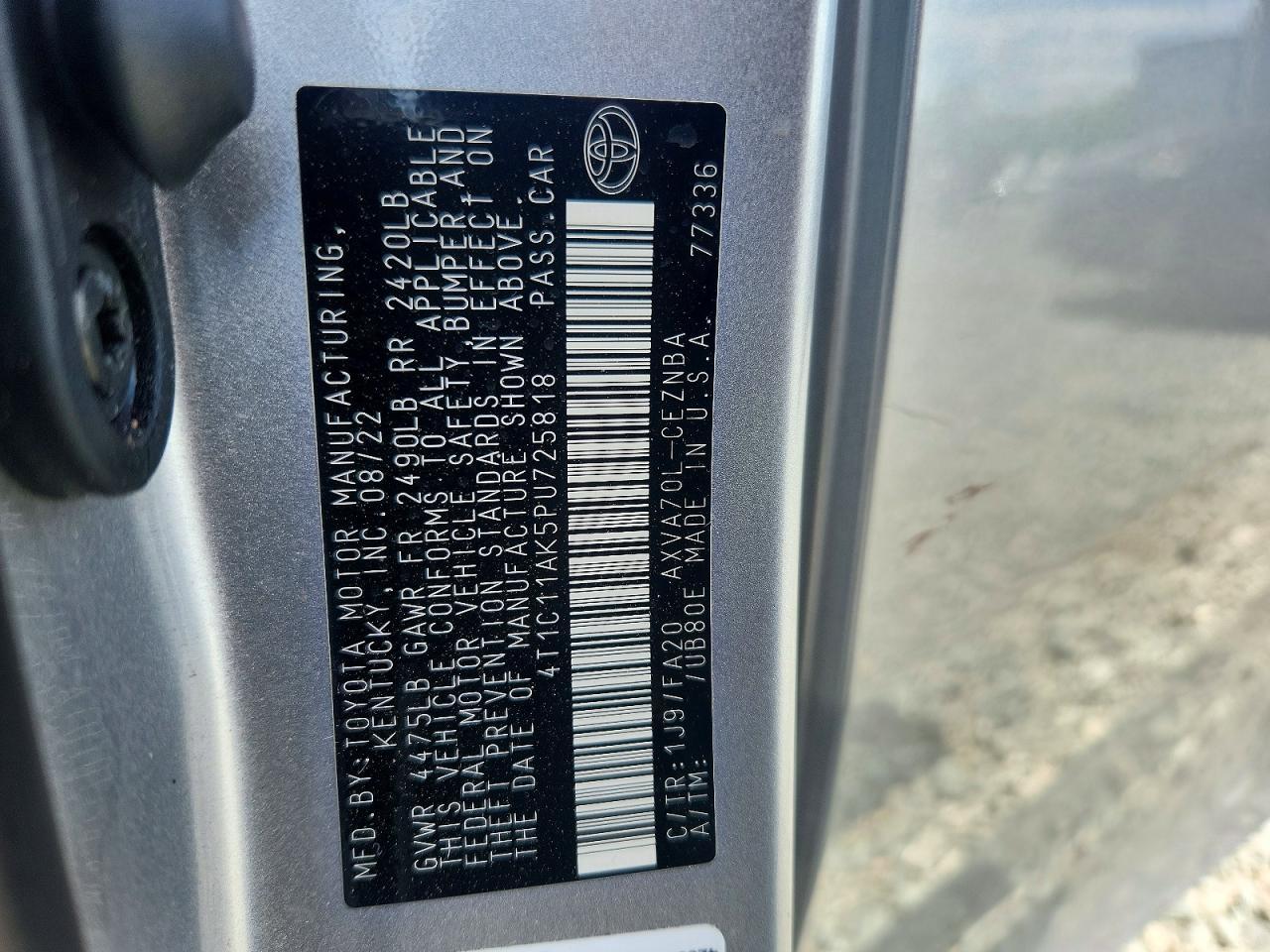 2023 TOYOTA CAMRY