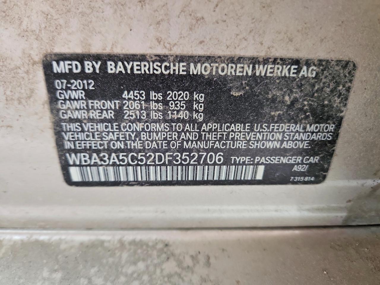 2013 BMW 3 SERIES